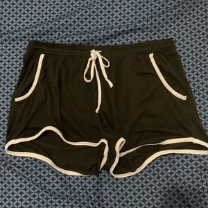 Black and white shorts